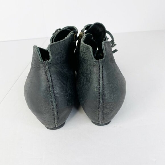 Elizabeth And James Shoes Womens Size 8 Elisa Ankle Bootie Open Toe Black Kilte - Picture 5 of 9